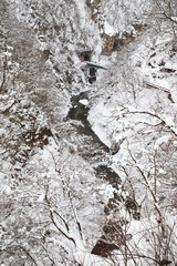 雪の鳴子峡