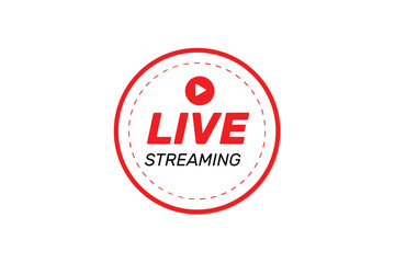 Rounded Live Stream logo design.