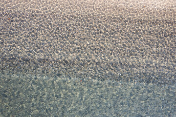 The transparency and shape of the sea waves