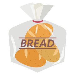 袋に入ったパンのアイコン素材２