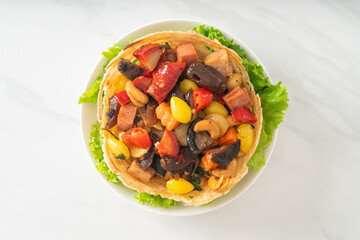 Stir fried mixed Chinese fruits .and nuts