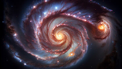 The Majestic Swirl of Stars: A Journey into the Heart of a Spiral Galaxy. Generative AI