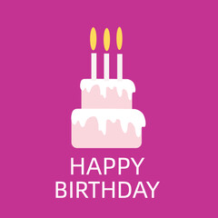 Holiday card with text happy birthday

