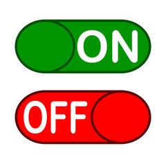 icon or button on and off. color sign.