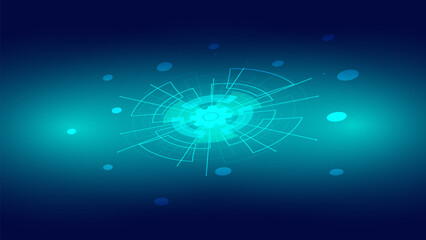 Circuit Technology Background. with Abstract Futuristic Technology, and Computer Electronic Design.