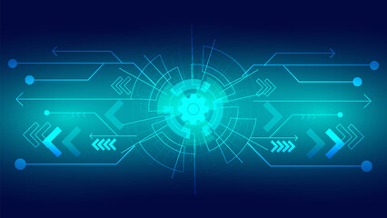 Circuit Technology Background. with Abstract Futuristic Technology, and Computer Electronic Design.