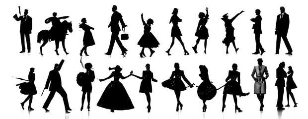 Vector illustration, Outline silhouettes of classic people, Contour drawing, people silhouette, architecture sketch people , Silhouette of sitting classic people, Architectural