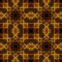 Vintage geometric seamless pattern. abstract texture with small shapes. Yellow mustard color. Ethnic folk style ornament. Simple minimal retro background. Repeat design for wallpaper