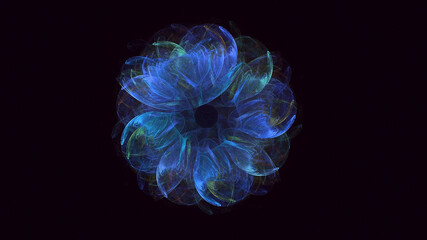 Obraz premium 3D rendering abstract round light background