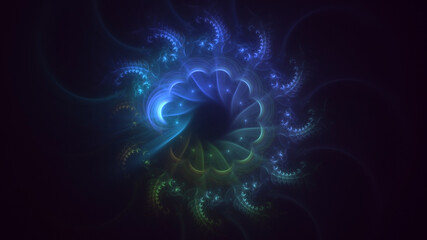 3D rendering abstract circle light background