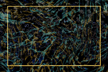 abstract luxury granite marble gold border and gold blue brown and darkblue mineral layer texture