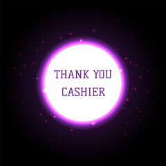 thank you cashier. Geometric design suitable for greeting card poster and banner