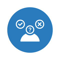 Decision Making icon. Simple editable vector graphics.