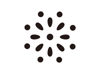 和風アイコン [花火] ベクターイラスト