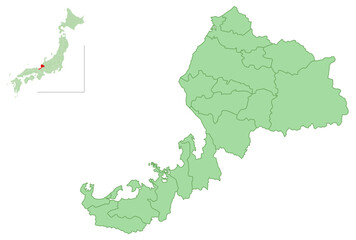 福井　地図　市町村　アイコン