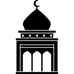 Illustration vector graphic design silhouette of muslim mosque
