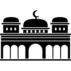 Illustration vector graphic design silhouette of muslim mosque