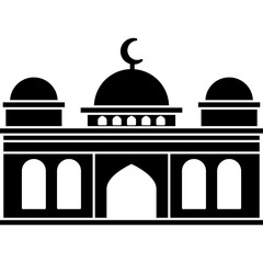 Illustration vector graphic design silhouette of muslim mosque