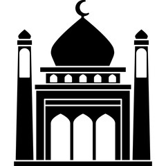 Illustration vector graphic design silhouette of muslim mosque