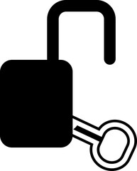 Key lock securities save silhouette icon for decorative background web