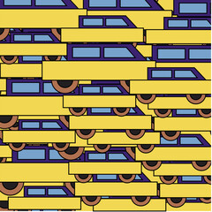 Graphic car pattern for your design and background
