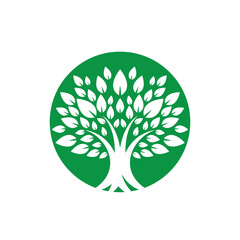Naklejka premium Tree logo images design