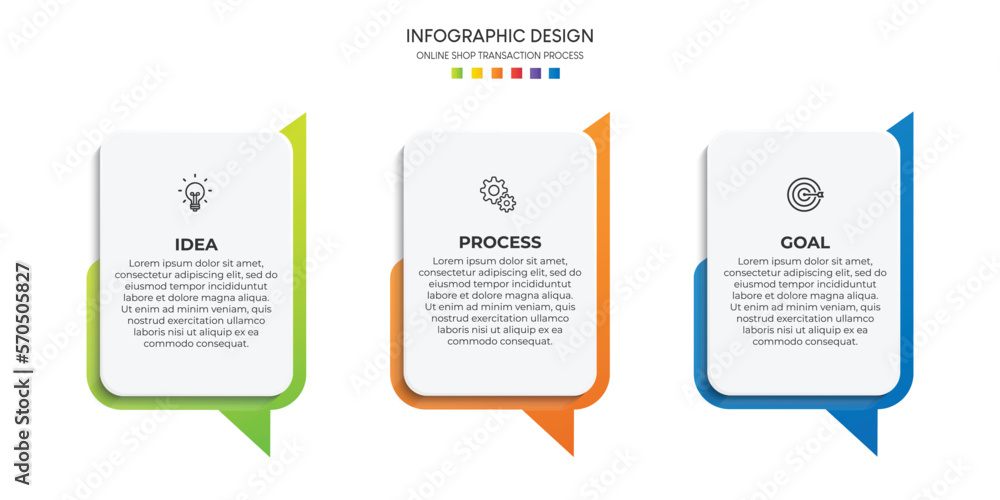 Wall mural steps business data visualization timeline process infographic template design with icons