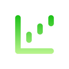 increase flat gradient icon