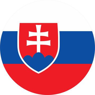 Slovakia flag round shape 111