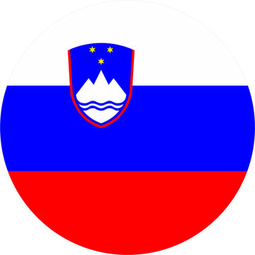 Slovenia flag round shape 117