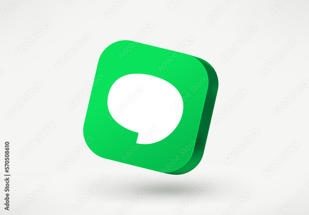 Poster speech cloud icon with speech cloud sign. 3d vector illustration