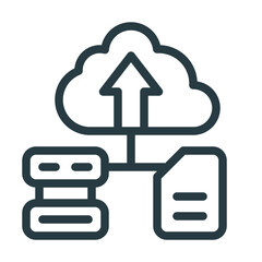 Cloud Storage Icon Illustration