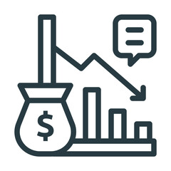 Economic Crisis Icon Illustration