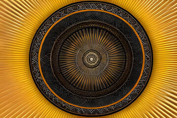 Astrology sun digital abstract illustration