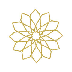 Islamic ornament, persian motif. 3d islamic ramadan round pattern element. Arab tourist symbol. Ramadan Mubarak symbol