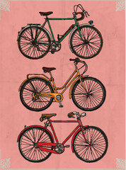 bicycle illustration for print