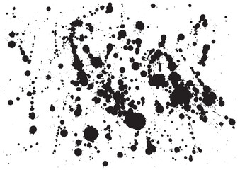 一面に飛び散った墨の飛沫