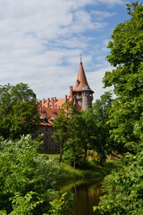 Fototapeta na wymiar View of the Cesvaines castle.