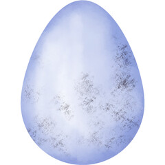 Hand drawn watercolor easter egg illustration. Purple egg clipart, Happy Easter.