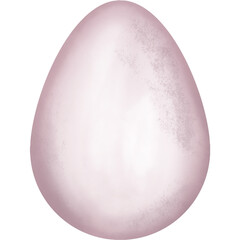 Hand drawn watercolor pink egg clipart. Easter Day illustration.