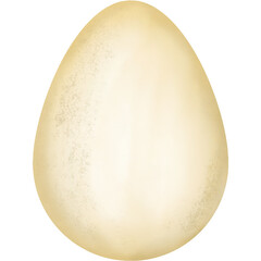 Watercolor easter egg illustration isolated on transparent background.