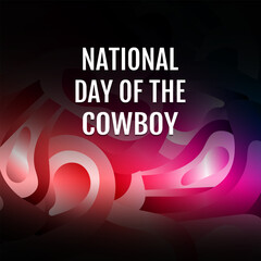 National Day of the Cowboy. Geometric design suitable for greeting card poster and banner