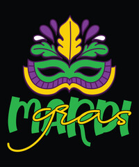 Obraz premium Mardi Gras, Mardi Gras shirt print template, Typography design for Carnival celebration, Christian feasts, Epiphany, culminating Ash Wednesday, Shrove Tuesday.