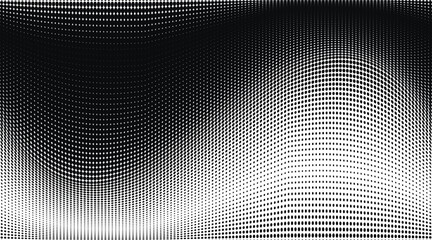 Black and white gradient halftone pattern. Vector illustration
