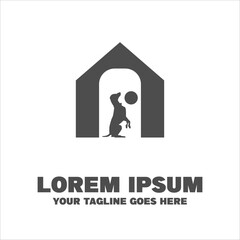 Dog Daycare Home Logo. Dog Daycare Home Logo template
