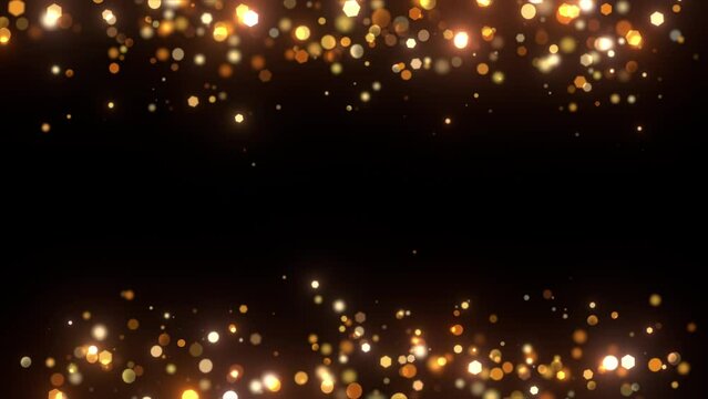 golden glow award particle frame ceremony background