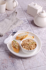 Fish pate with bread