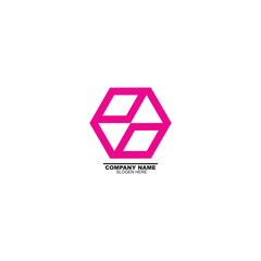 Infinity Hexagonal Logo. Geometric Infinity Cube Hexagon logo flat concept double hex logotype template