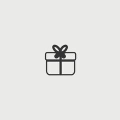 Gift Box solid art vector icon isolated on white background.  filled symbol in a simple flat trendy modern style for your website design, logo, and mobile app