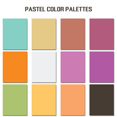 Abstract pastel color palettes set, multi color combination palettes background for ui ux design